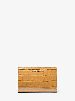 Empire Medium Crocodile Embossed Patent Leather Wallet