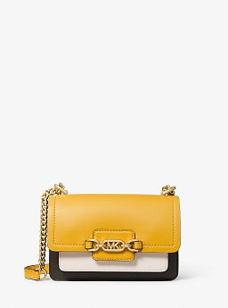 Heather Extra-Small Color-Block Leather Crossbody Bag