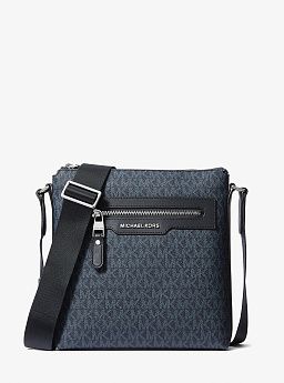 Hudson Medium Signature Logo Crossbody Bag