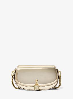 Mila Small Metallic Leather Shoulder Bag